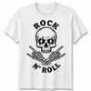 Rock N Roll Unisex T Shirt Skull Alternative Monochrome Graphic Tee