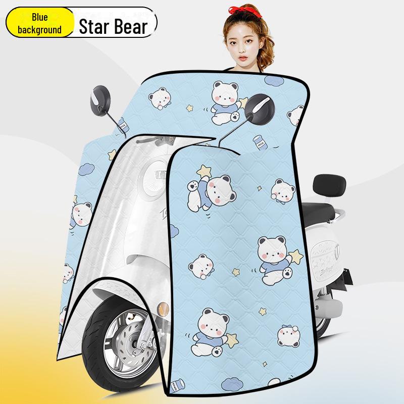 Всесезонный солнцезащитный козырек на лобовое стекло электромобиля и мотоцикла: Водонепроницаемый и ветрозащитный