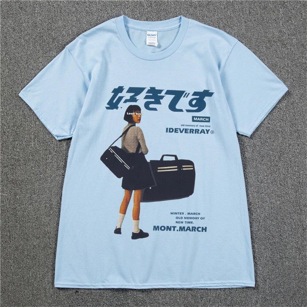 Хип-хоп уличная футболка Harajuku футболка для девочек японская футболка с принтом кандзи 2022 унисекс летняя футболка с коротким рукавом хлопковые свободные топы футболки