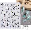 Water Transfer Nail Art Laser Ice Cream Summer 3D Sticker Ocean Manicure Decal Fashion