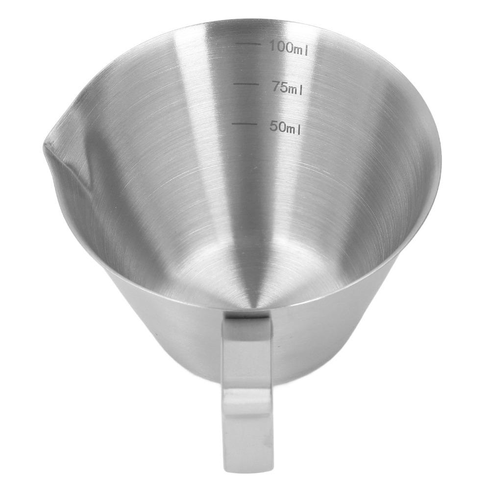 Stainless Steel Coffee Measuring Cup V-Shaped Mouth Espresso Cup Pouring Cup  Coffee Brewing