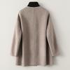 Autumn and Winter New Double-sided Wool Coat Women's Short Loose Small Round Neck Camel Wool Coat Women