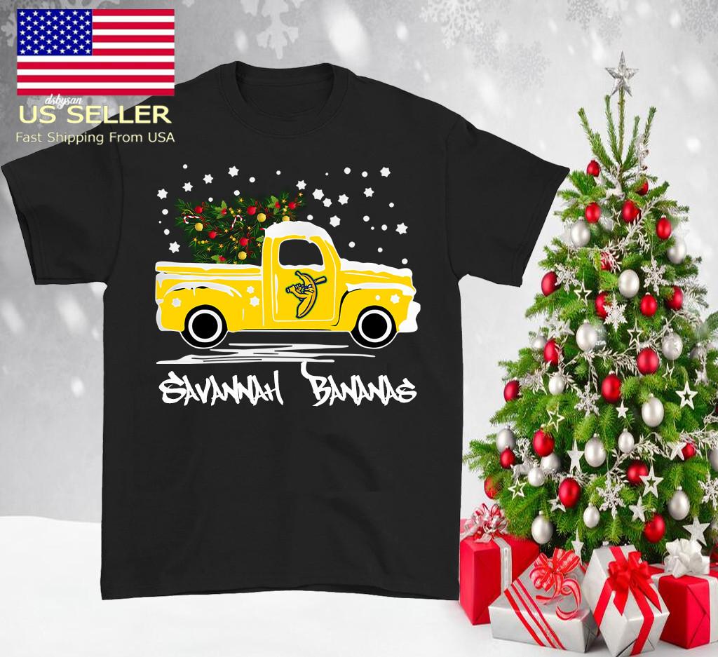 Savannah Bananas Christmas Truck T-shirt Black All Sizes 73