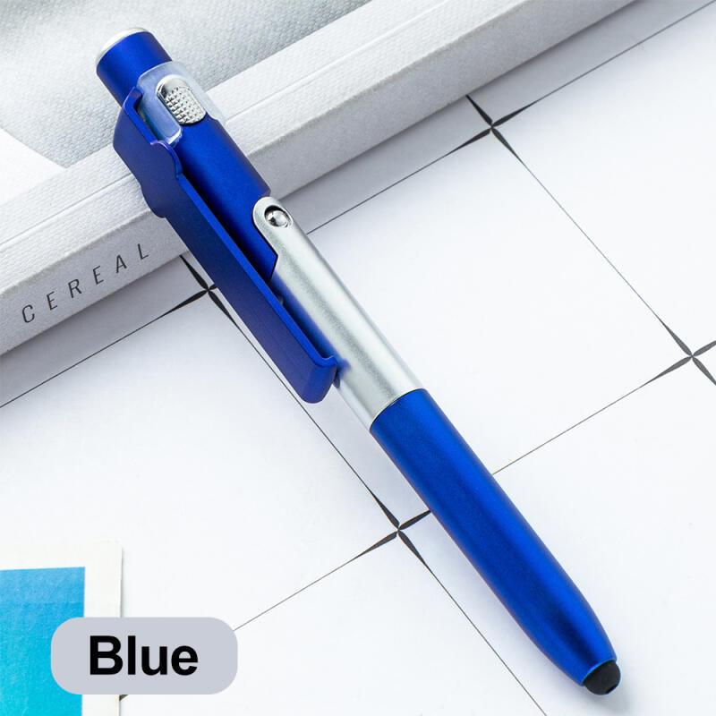 HdoorLink 4 в 1 многофункциональная шариковая ручка со светодиодной подсветкой складной держатель для телефона ночной карандаш для чтения и письма офис школьные канцелярские принадлежности для студентов