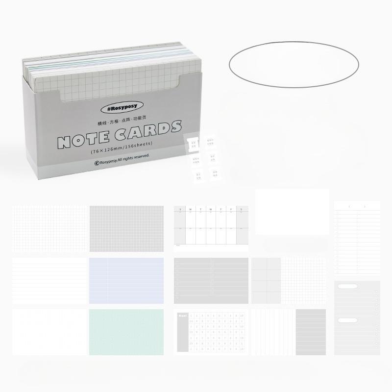 RosyPosy soft design tea fragrance index card, large capacity 150 word memory message sticky note card