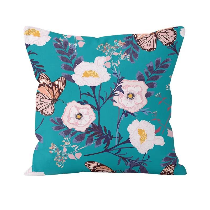 Цветочный узор Декоративная наволочка Офис Гостиная Автомобиль Украшения Дома Наволочка