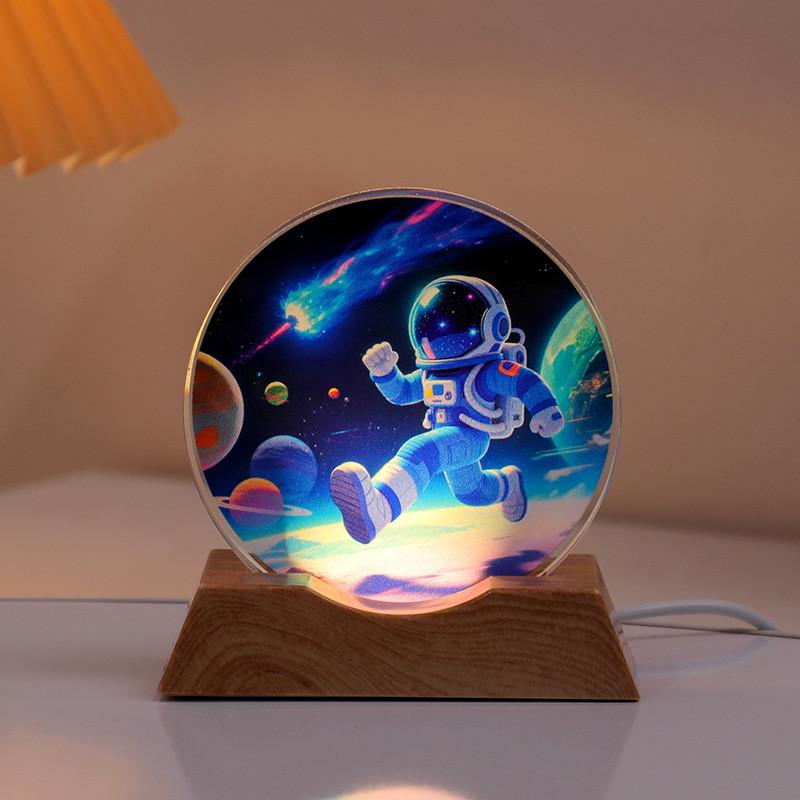 Астронавт USB Ночник Домашние украшения Орнаменты Рождественский подарок для детей