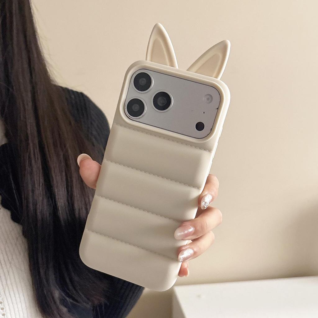3D чехол для телефона с ушками лисы и ангельскими крыльями для iPhone 14/13/12/11 Pro Max