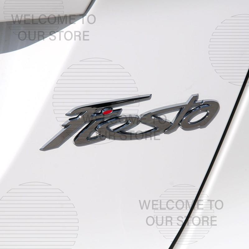Car Decor Metal For Ford Fiesta ST MK3 MK4 MK5 Letter Emblem 3D Sticker Accessories Tail Rear Trunk Decals