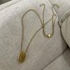 Retro Oval Stone Long Sweater Chain Necklaces For Women Lady Fashion New Jewelry Gift Party collares para mujer