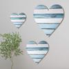 3 Pcs Wooden Heart Wall Decor Vintage Heart Shaped Wall Sign Rustic Hanging Love Plaque for Kitchen Bedroom Bathroom Living Room Farmhouse