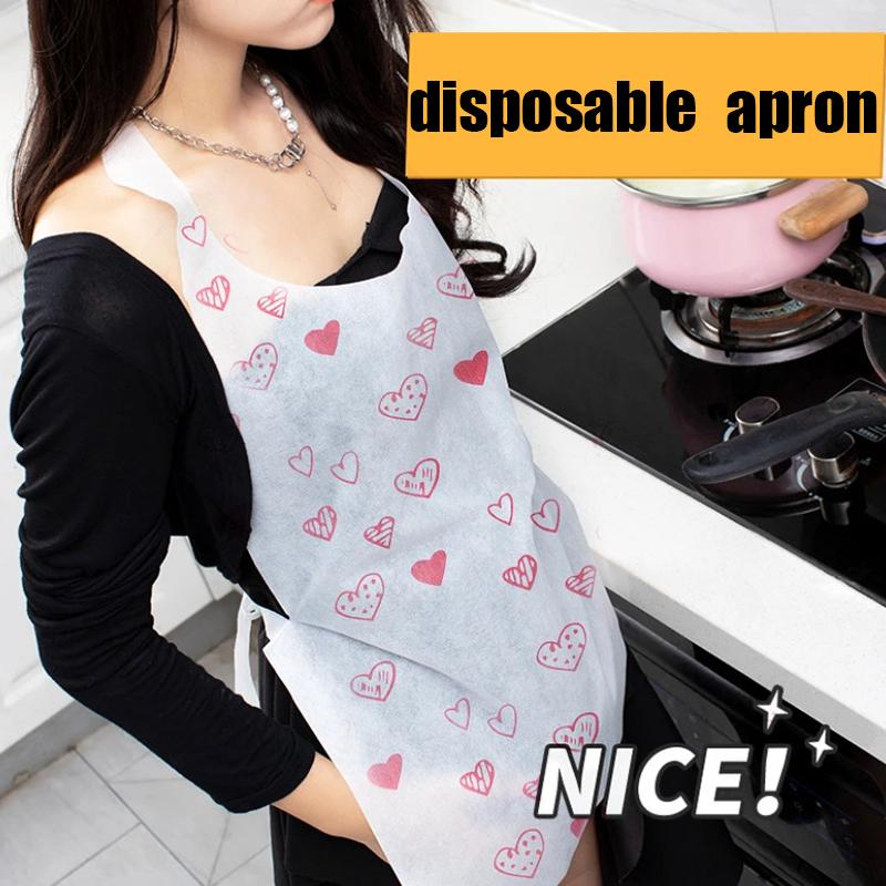 Одноразовый нетканый фартук Дышащий Семейный обед Барбекю Кейтеринг Фартук-накидка