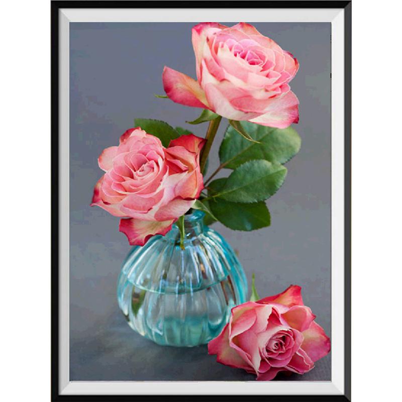 5D DIY Алмазная картина Красивые цветы Фотографии Алмазная вышивка Набор для вышивки крестом Полный горный хрусталь Мозаика Домашний декор