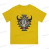 Tops  Cotton Leisure Sports  Geometric Bull Skull Unisexs and Womens Tshirts   Tshirt Top
