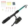 Portable Fishing Rod Reel Set Pole Reel with Line Full Kit Hooks with Storage Box Floats