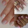 French Fake Nails Shining Nail Tips Fashion False Nails for Salon