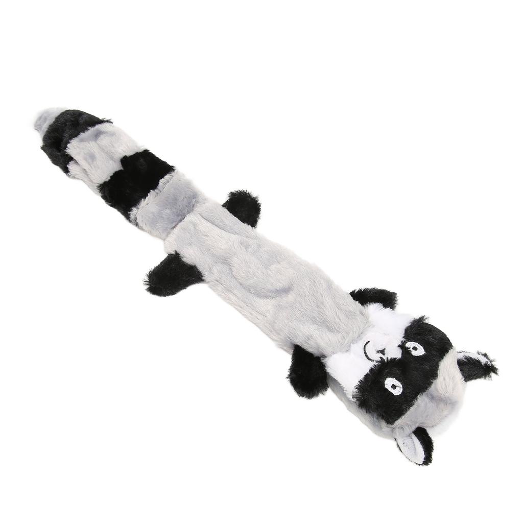 Игрушки для собак с пищащим енотом, устойчивые к укусам, безопасные плюшевые игрушки для прорезывания зубов у собак, товары для животных, серые