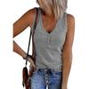Summer Women's Vest Breasted Knitted Vest Solid Color V-neck Sleeveless Top Female