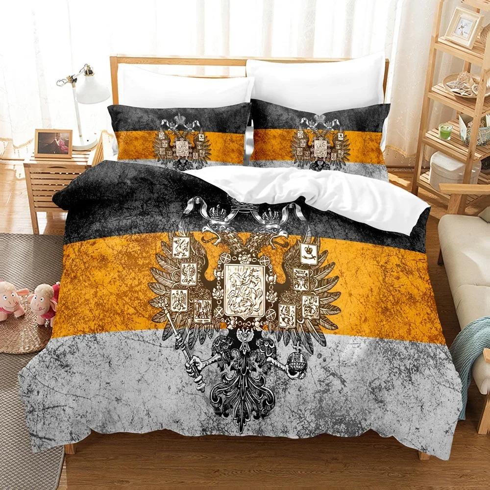 Русский флаг Постельное белье Односпальная кровать Твин Full Queen King Size Постельное белье в русском стиле Подростковая спальня Пододеяльники Наборы 3D-принт 030