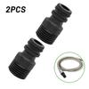 2PCS Nipple Connector Threaded Tap Adaptor Plastics Water Hose Quick Pipe Connector