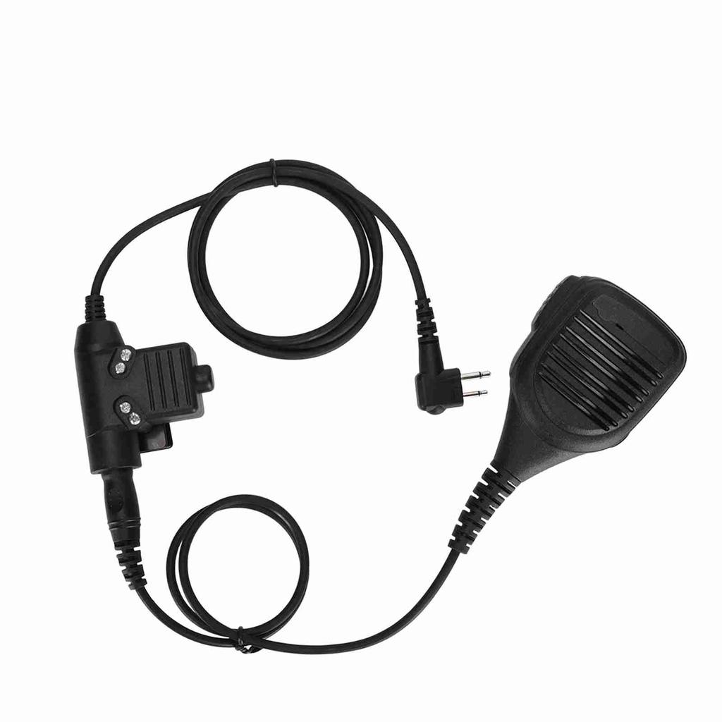 Двусторонний микрофон для радиосвязи с плечевым креплением 7,1 мм, ручной микрофон U94 PTT с усиленным кабелем для Motorola GP88 GP300