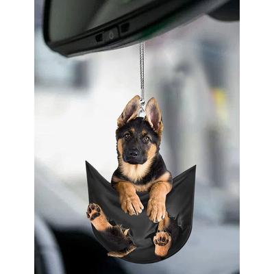 Автомобильный кулон, практический интерьерный орнамент, подвесной мини-щенок в форме автомобиля, подвесная игрушка в подарок, аксессуары для украшения автомобиля