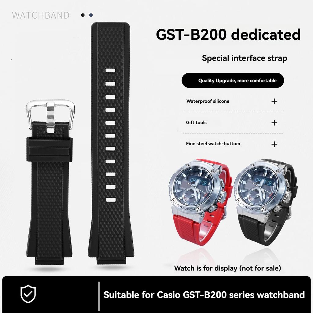 GST-B200 Силиконовый ремешок Для Casio G-SHOCK 5608 GST-B200-1A модифицированный водонепроницаемый Ремешок для часов Браслет