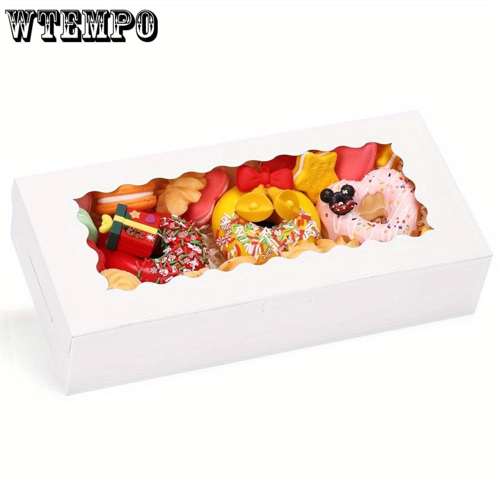 14 шт. белых подарочных коробок с оконными коробками для угощений, подарочная упаковка, автоматически выдвигающаяся подарочная упаковочная коробка для новогодних вечеринок, свадеб, юбилеев, простая сборка