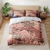 Coral Pink Symphony Undersea Duvet Cover Set King Queen Double Full Twin Single Size Bed Linen Set