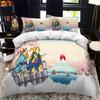 Комплект пододеяльников в японском стиле King Queen, полноразмерный комплект укиё-э с волнистым узором, комплект постельного белья из полиэстера, Fuji Mountain, экзотический стиль