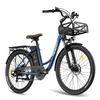Fafrees F26 Прочный Легкий Электровелосипед, 250 Вт, 36 В 20,3 Ач, Шина 26"×1,95", Амортизационная вилка, Передний багажник, IP54, Shimano 7 скоростей, Цветной ЖК-дисплей
