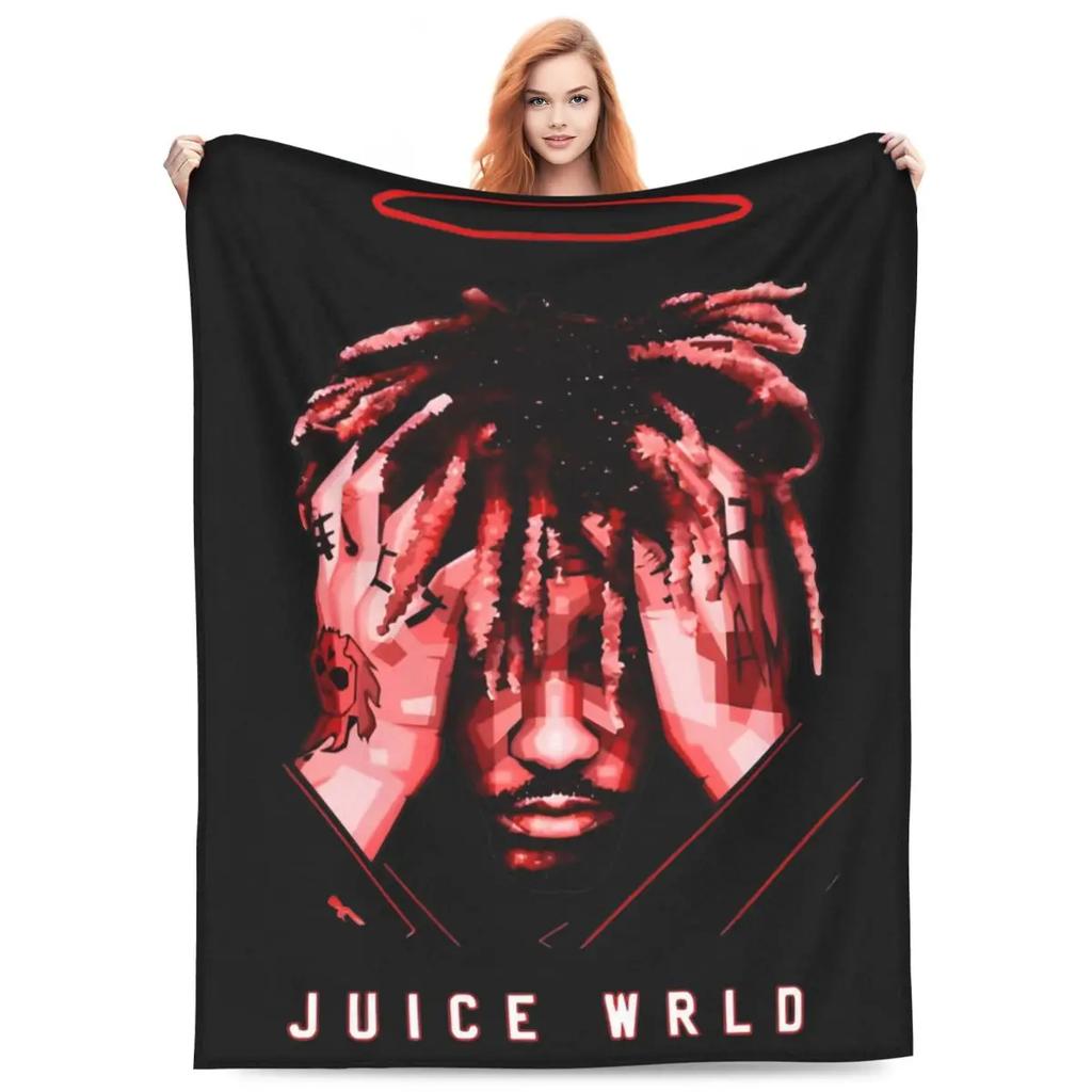 Juice Music Wrld Fuzzy Blankets The Party Never Ends Funny Throw Blanket for Sofa Bedding Lounge 200x150cm