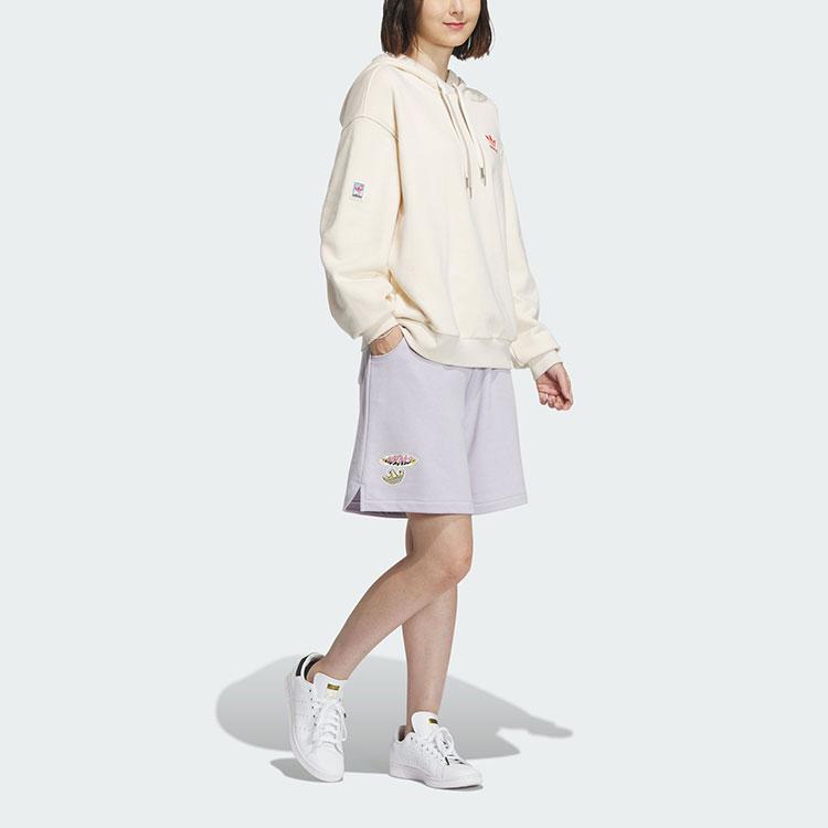 Adidas Оригинальные праздничные графические шорты женские шорты серебристые IW6303