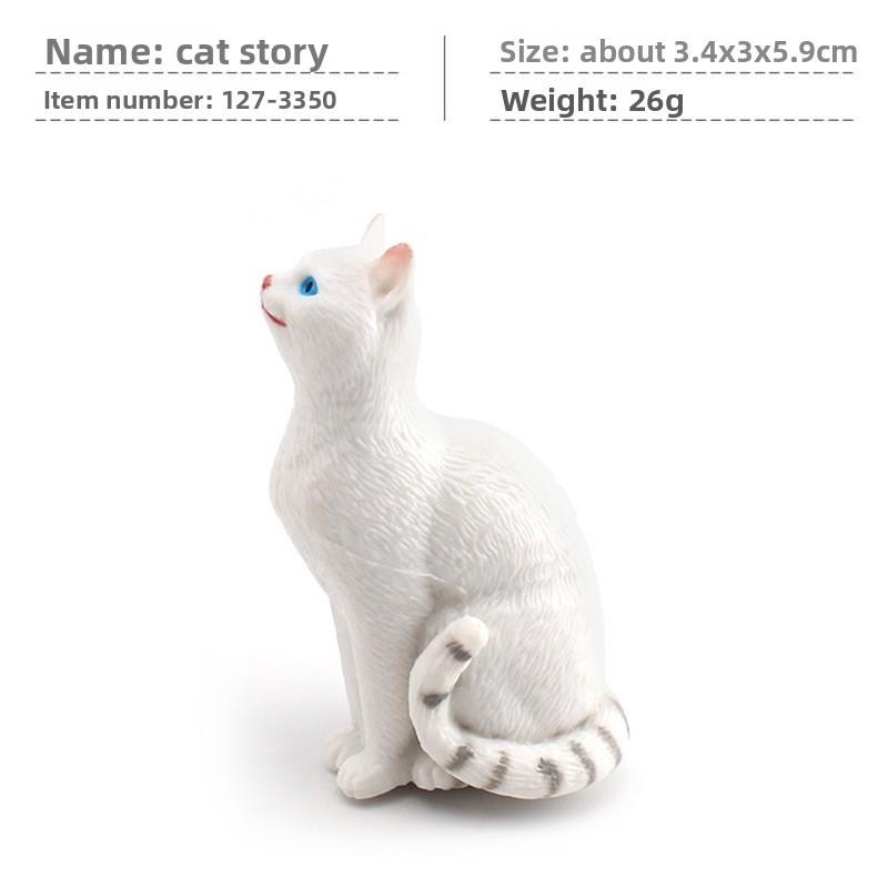 Кошка ПВХ Мультяшная Скульптура с Реалистичной Формой для Домашнего Дисплея Детский Подарок