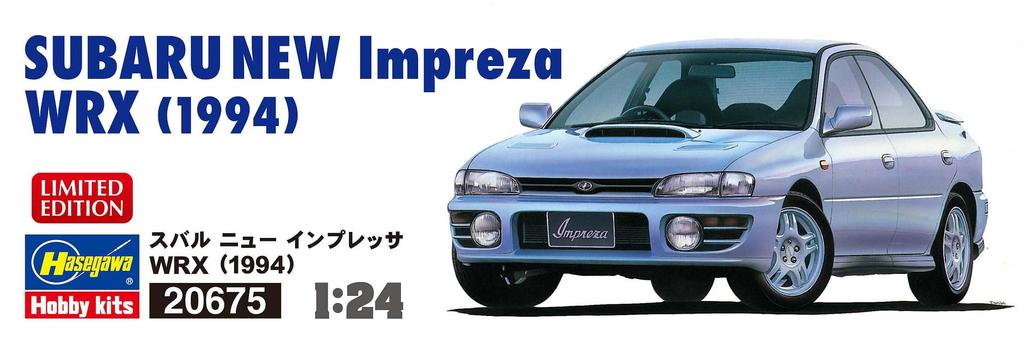 Hasegawa Subaru New Impreza WRX 1994 Пластиковая модель 20675 1/24