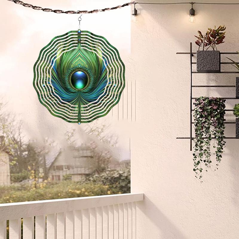 2D Metal Wind Spinner, Dynamic Sculpture for Indoor & Outdoor Decor, Ideal for Garden & Patio Art, Perfect Festive Gift