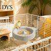 Кормушка-поилка для мелких птиц, пемза, 2-в-1, камень-кормушка и поилка, прочная миска для птичьей клетки с креплением на винт для волнистых попугайчиков, зябликов, канареек
