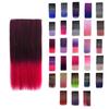 Colorful Straight Hair Extensions Rainbow Multi-Color Clip In Synthetic Long Hairpiece Party Highlights Clip In Hair Extensions