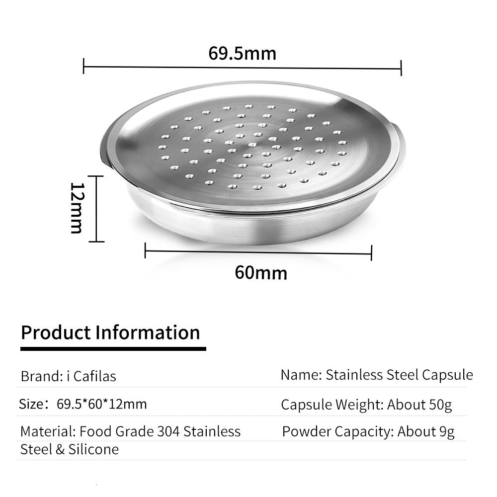 Icafilas Для машины Philips Senseo Капсулы для кофе из нержавеющей стали Многоразовые Фильтрация Кофемашина Эспрессо