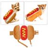 Halloween Dog Clothes Funny Hot Dog Shaped Pet Costume For Small Dogs Cats Adjustable Puppy Dress Up Dachshund Pug Party Suit
