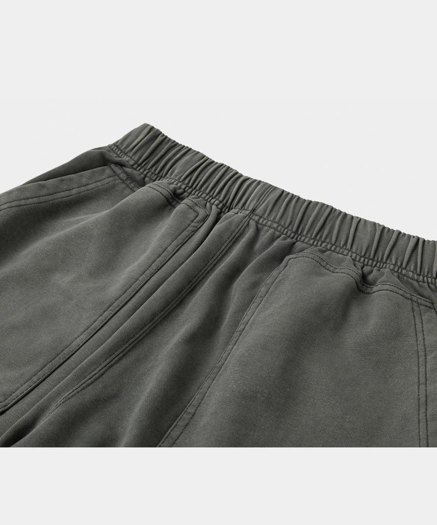 LETTERCOMO Heavy Cotton Garment Piping Wide Sweatpants Khaki Grey