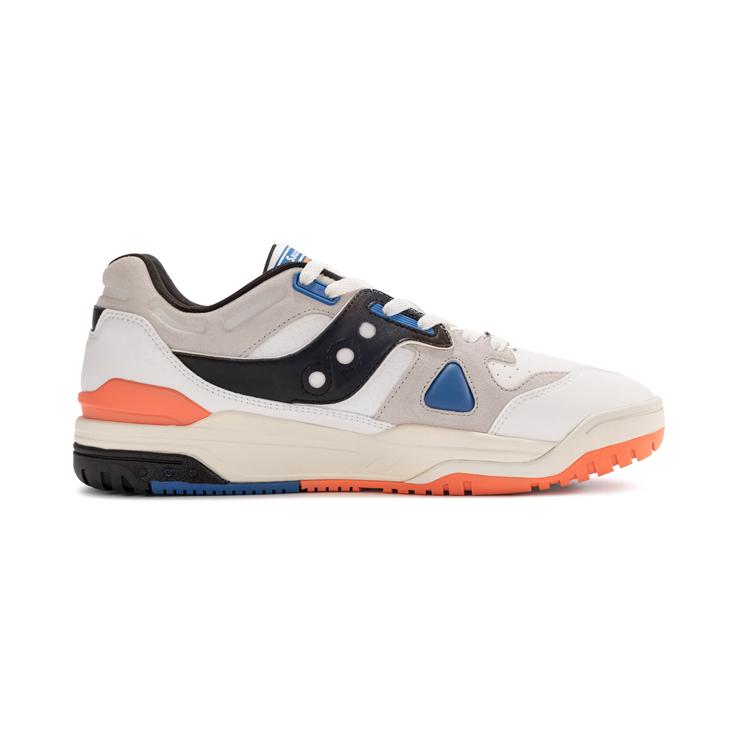 SAUCONY Кроссовки 90 Sports Нескользящие Износостойкие Низкие Повседневные Обувь Унисекс Бело-оранжевые S79035-1