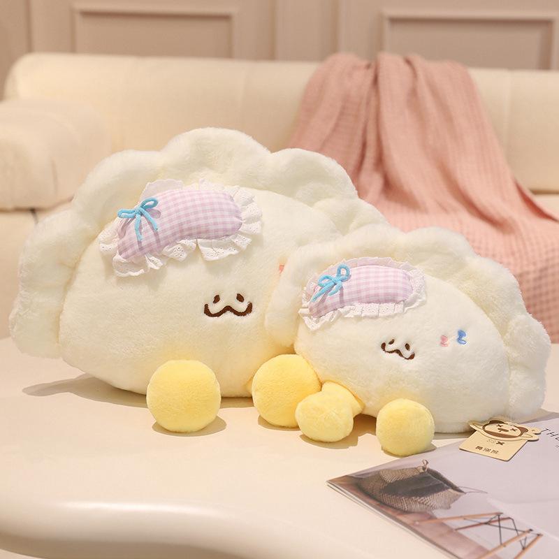 Плюшевая подушка-пельмень из мультфильма - Милая, забавная кукла-симулятор еды для сна и комфорта