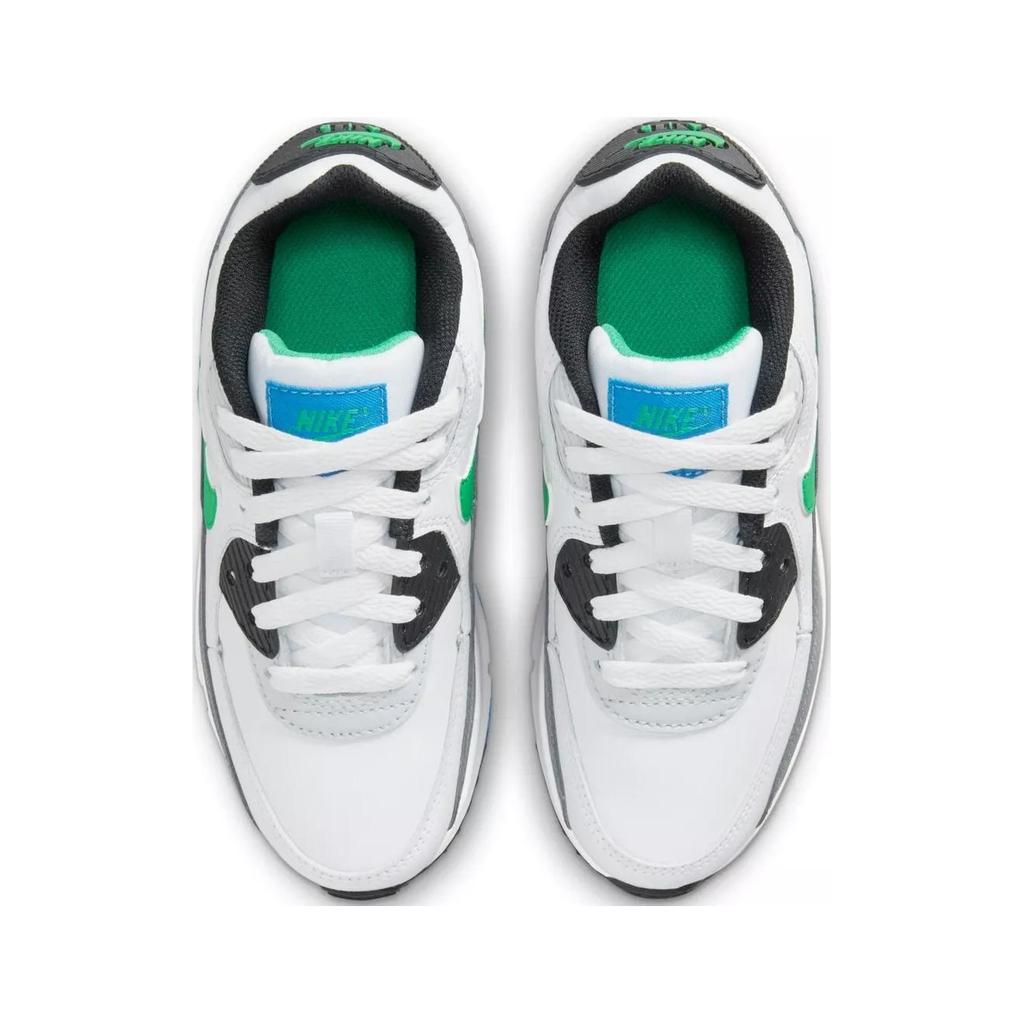 Nike Кроссовки Air Max 90 Leather PS Белый Stadium Green Детские Pure-Platinum Cool-Grey DV3608-102