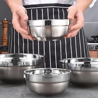 Миски из нержавеющей стали с двойными стенками, термоизолированные, большого объема, глубокие, для смешивания, для супа, каши, салата, лапши, риса