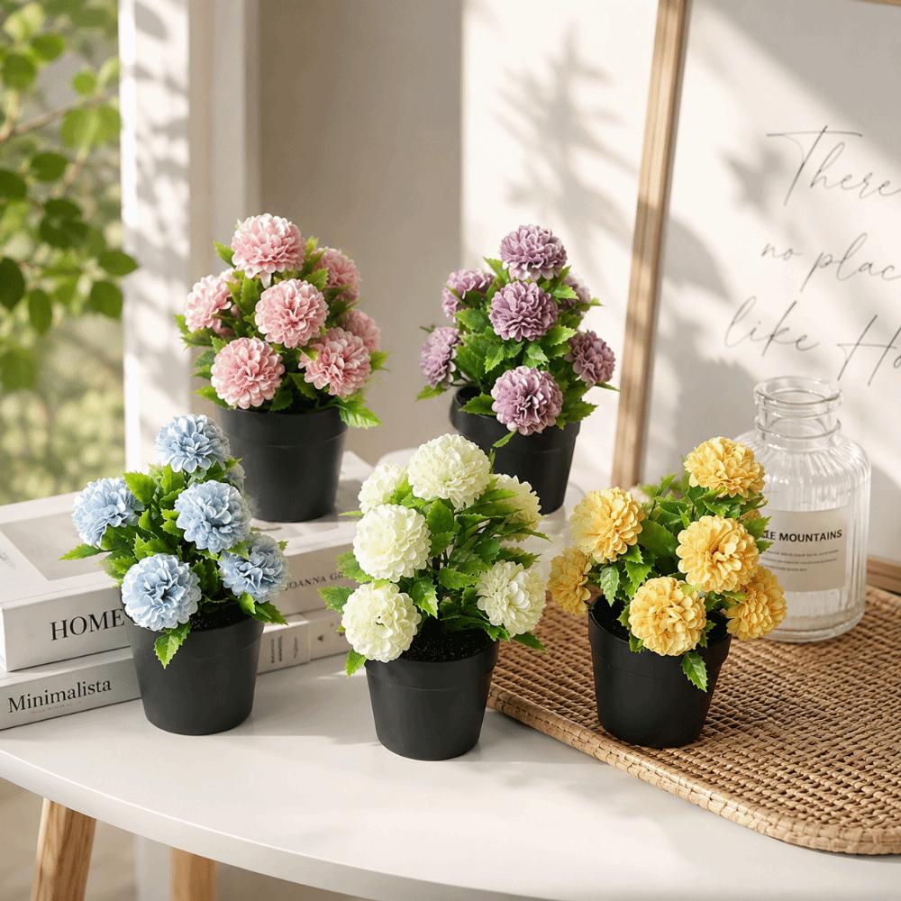 DIY Simulation Silk Peony Home Decor Green Plant Bonsai Beautiful Artificial Flowers Garden Decor