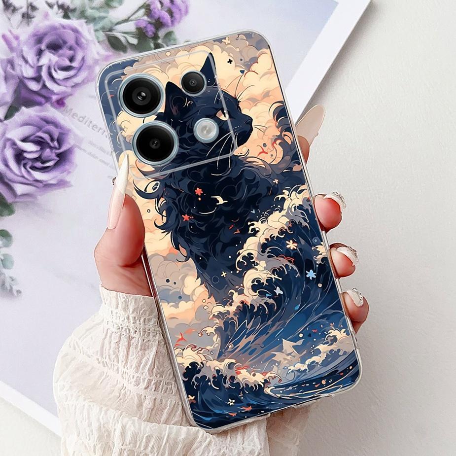 Чехол для Xiaomi Redmi Note 13 4G Note13 Pro Новая Мода Расписной Чехол Мягкий Силиконовый Чехол для Телефона Для Redmi Note 13 Pro Plus Fundas