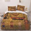 Africa Egypt King Queen Duvet Cover Egyptian Pharaoh Bedding Set For Teens Adults Ancient Frescoes 2/3pcs Polyester Quilt Cover