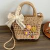 Handwoven Women's Straw Beach Bag Handwoven Bag Fashionable Basket Casual Digging Design Rattan