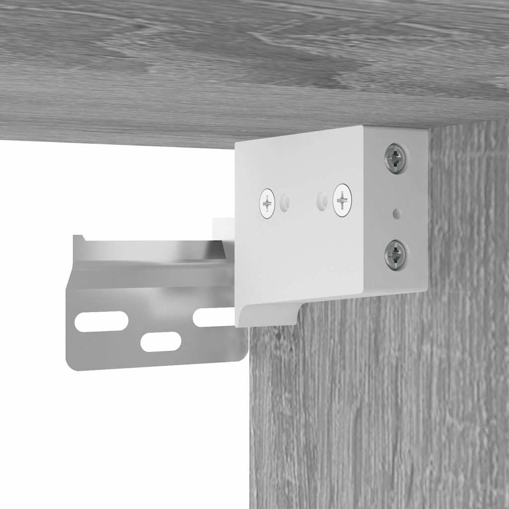 Bathroom Wall Cabinet Grey Sonoma 80 x 25 x 40 cm Particleboard